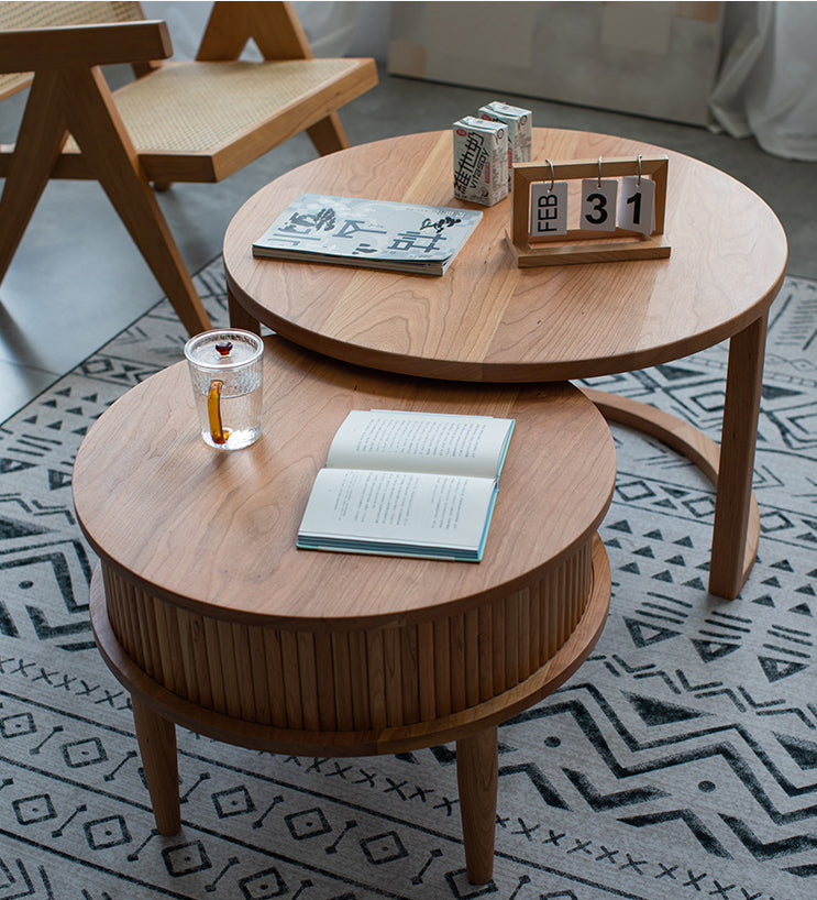 Wooden 2 Resting Coffee End Table Side Tables