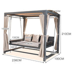 Nordic Style Breezy Outdoor Multifunctional Swing Bed