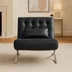 Italian Design Foldable Leather Convertible Sofa Bed