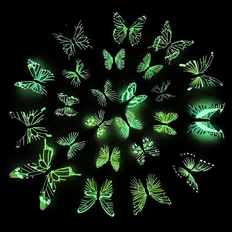 3D Wall Art Magical Luminous Butterfly