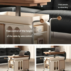Vintage Style Lift-Top Hidden Storage Coffee Work Table