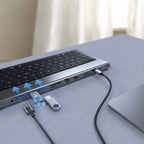 10in1 Keyboard Multi USB Docking Station