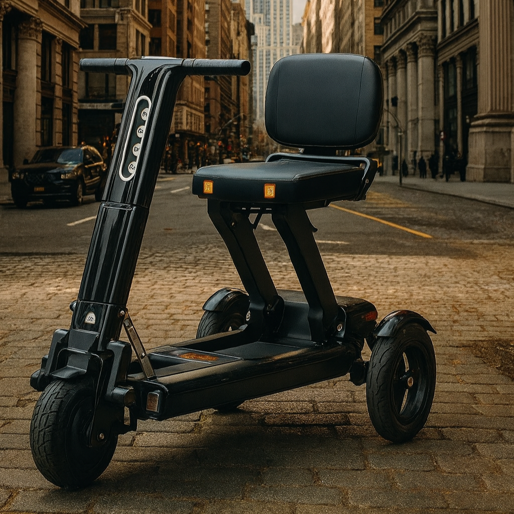 Tri-Wheel Foldable Padded Seat Electric Mobility Scooter