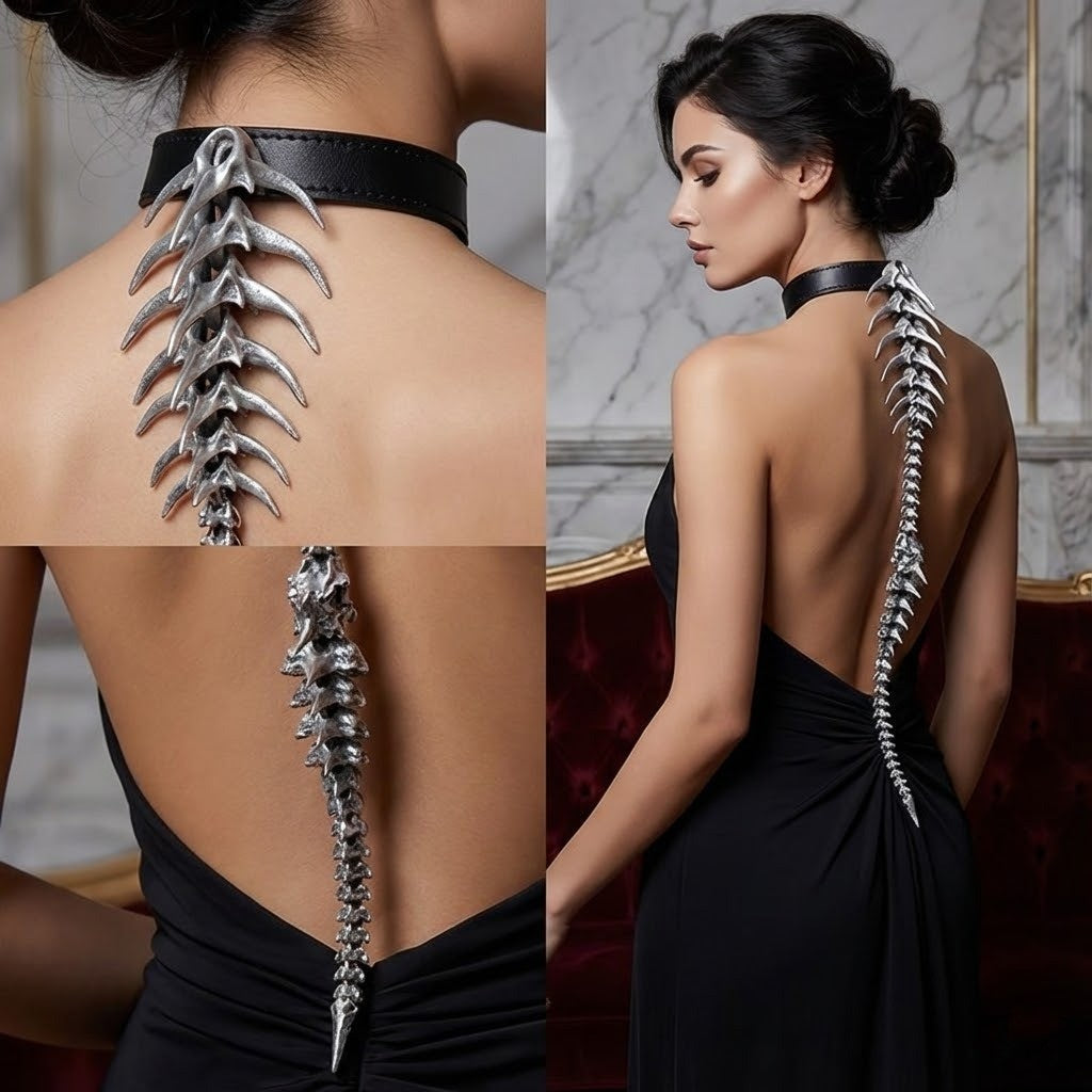 Bionic Gothic Style Spinal Back Jewelry