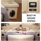 Techy Smart Large Round Leather Bed