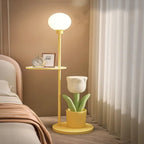 Tulip Blossom Flower Integrated Nightstand Floor Lamp