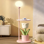 Tulip Blossom Flower Integrated Nightstand Floor Lamp