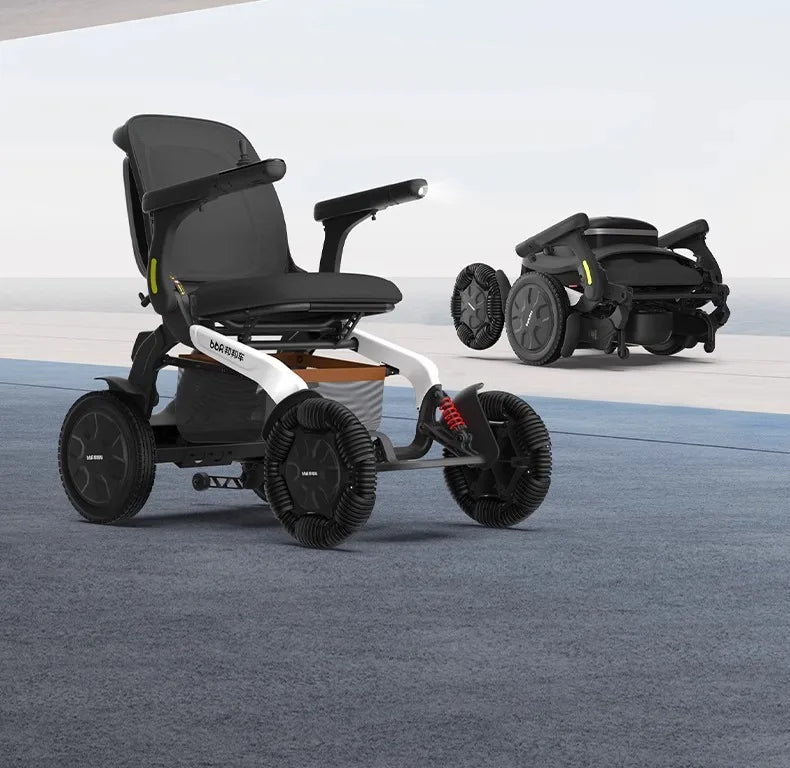 Climb Assist Lightweight Foldable Electric Mobility Wheelchair