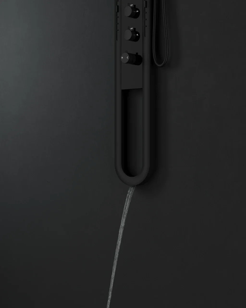 High-flow Thermostatic Digital LED Rainfall Shower Set