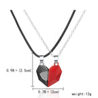 Magnetic Abstract Heart Couple's Necklace