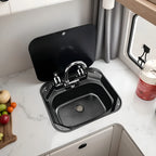 Hidden Foldable Faucet Stainless Steel Kitchen Sink