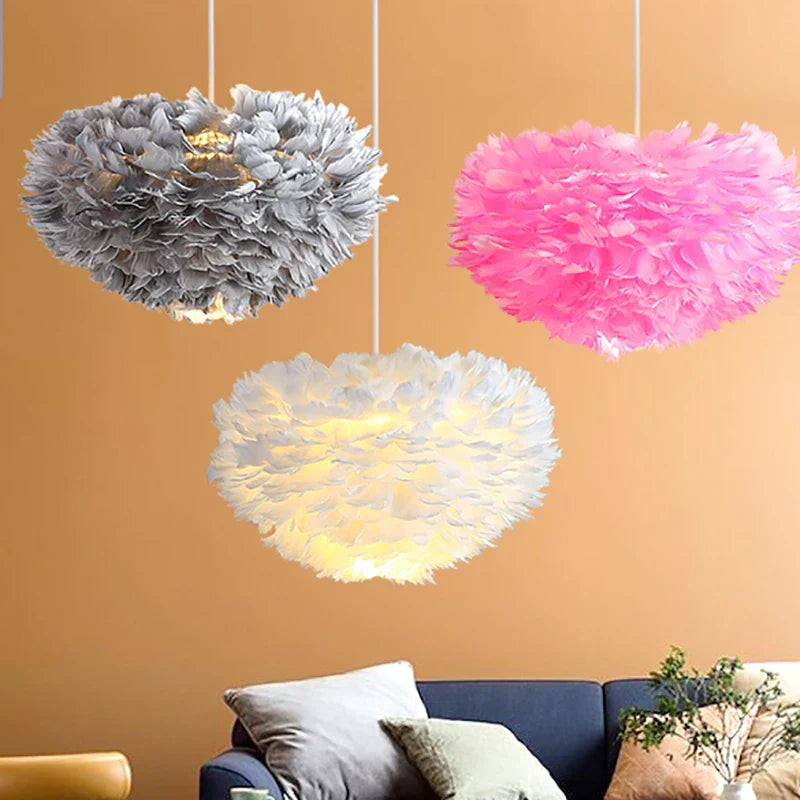 Cloud Like Realistic Feather Chandelier