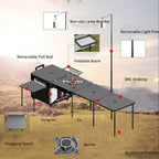 Foldable Mobile Cook Station Outdoor Chef Table