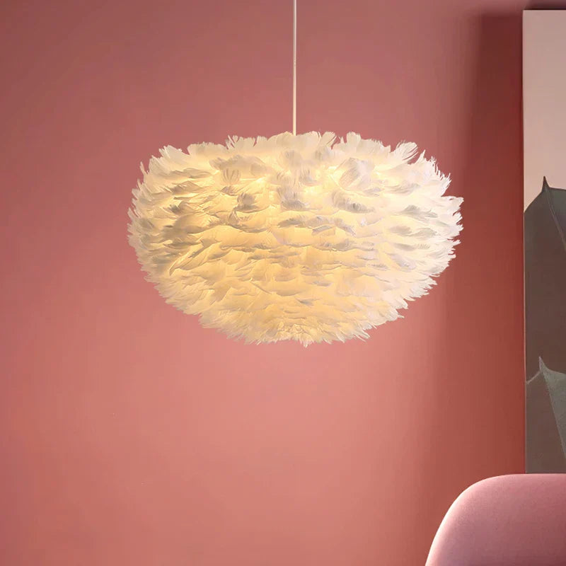 Cloud Like Realistic Feather Chandelier