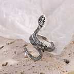 Textured Snake Steel Ring