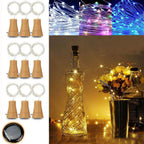 Solar-Powered Bottle Cork String Lights