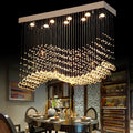 Luxury Rectangular Crystal Raindrop Chandelier