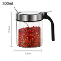 Moisture Proof Elegant Glass Seasoning Storage Jar