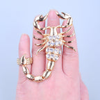 Scorpion Punk Crystal Ring