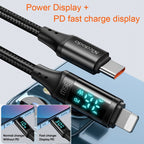 Power Display Universal Fast Charging Phone Cable
