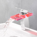 LED Brass Waterfall Modern Faucet