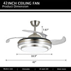 Modern Remote Controlled LED Ceiling Fan Lamp