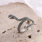 Textured Snake Steel Ring