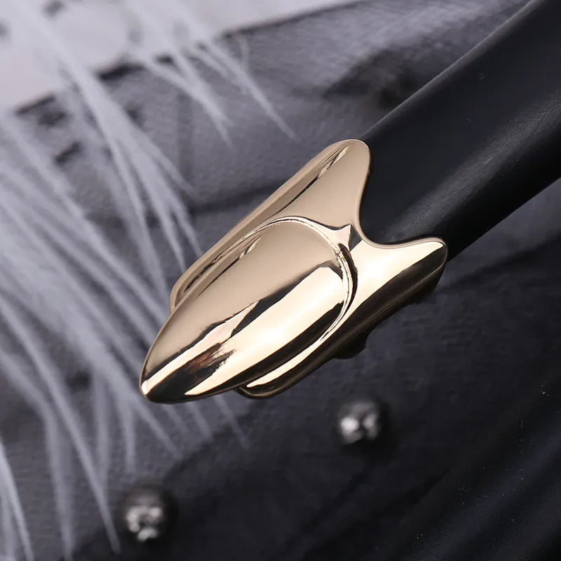 Elegant Fingertip Chic Gothic Slim Metal Nail Rings