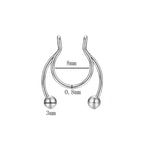 Stainless Steel Magnetic Fake Nose Piercing