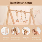 Minimalist Wooden Baby Activity Gym Playground
