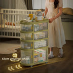 Multi-Layer Storage Organizer Foldable Trolley