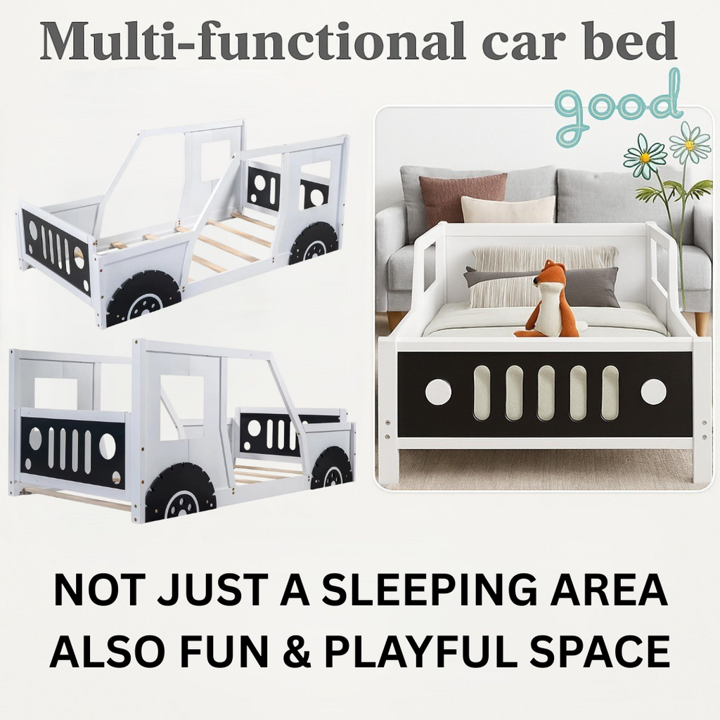 Adventure Racer Full-Size Wooden Car Bed