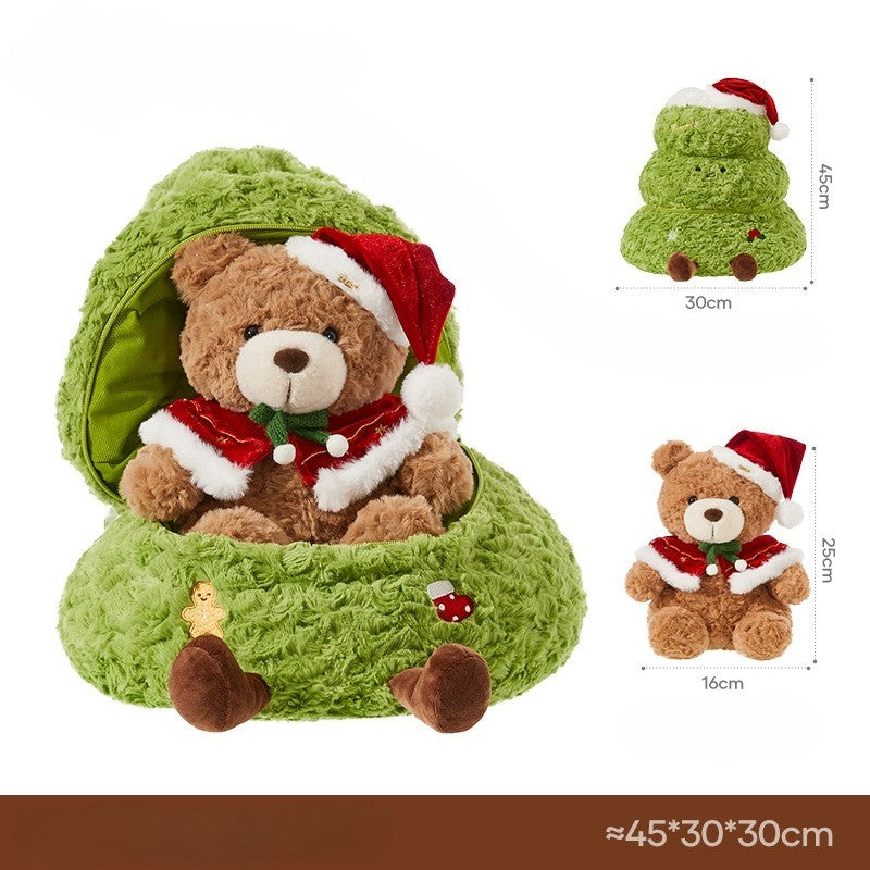 Hidden Surprise Christmas Tree Plush Bear