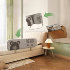 Cute Bear Anti-Fall Foldable Safety Bed Fence