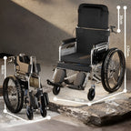 Easy Move Foldable Elderly Travel Wheelchair