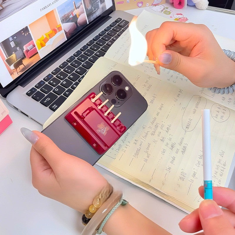 Matchstick Storage Phone Holder