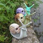 Snail Skull Halloween Patio Sculpture