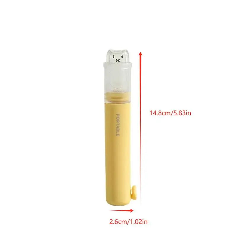 2in1 Cute Bear Travel Kids Toothbrush Set