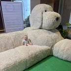 Giant Plush Dog Cozy Oversized Lounge Sofa