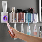 Wall-Hanging Mouthwash Cup Toothbrush Holder