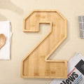 Wooden Numbers Serving Tray