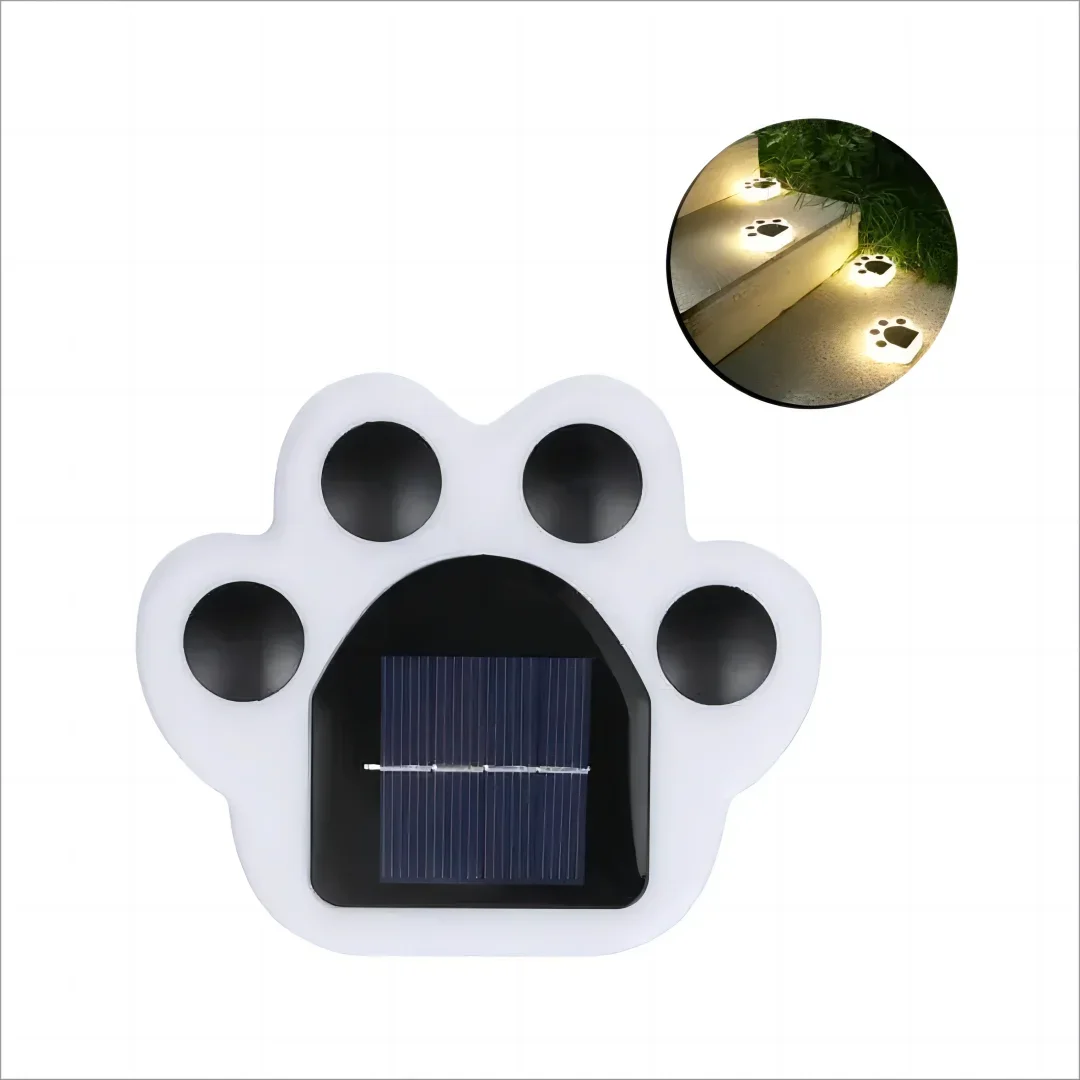 Glowing Paw LED Solar Pathway Outdoor Lights
