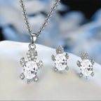 Ocean Turtle Lucky Necklace Earring Set