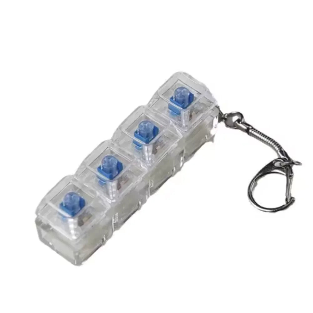 Mechanical Cube Click Fidget Keychain