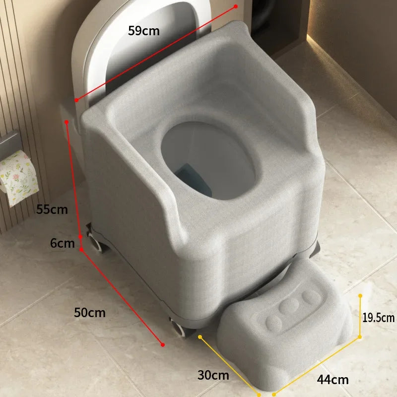 Heavy-Duty Portable Potty Seat Toilet Chair