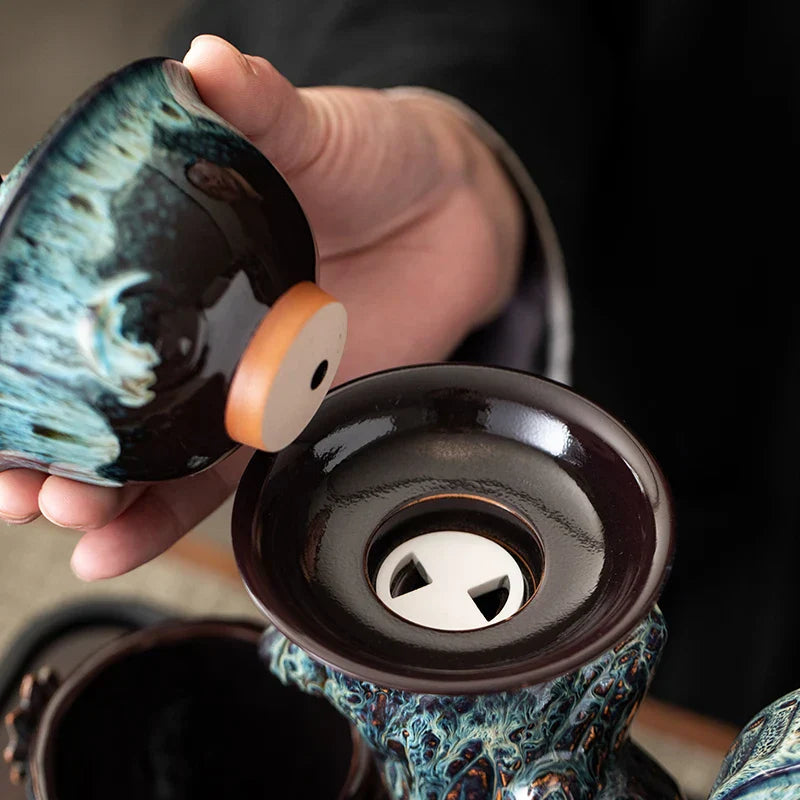 Rotating Handcrafted Tea Ceremony Set