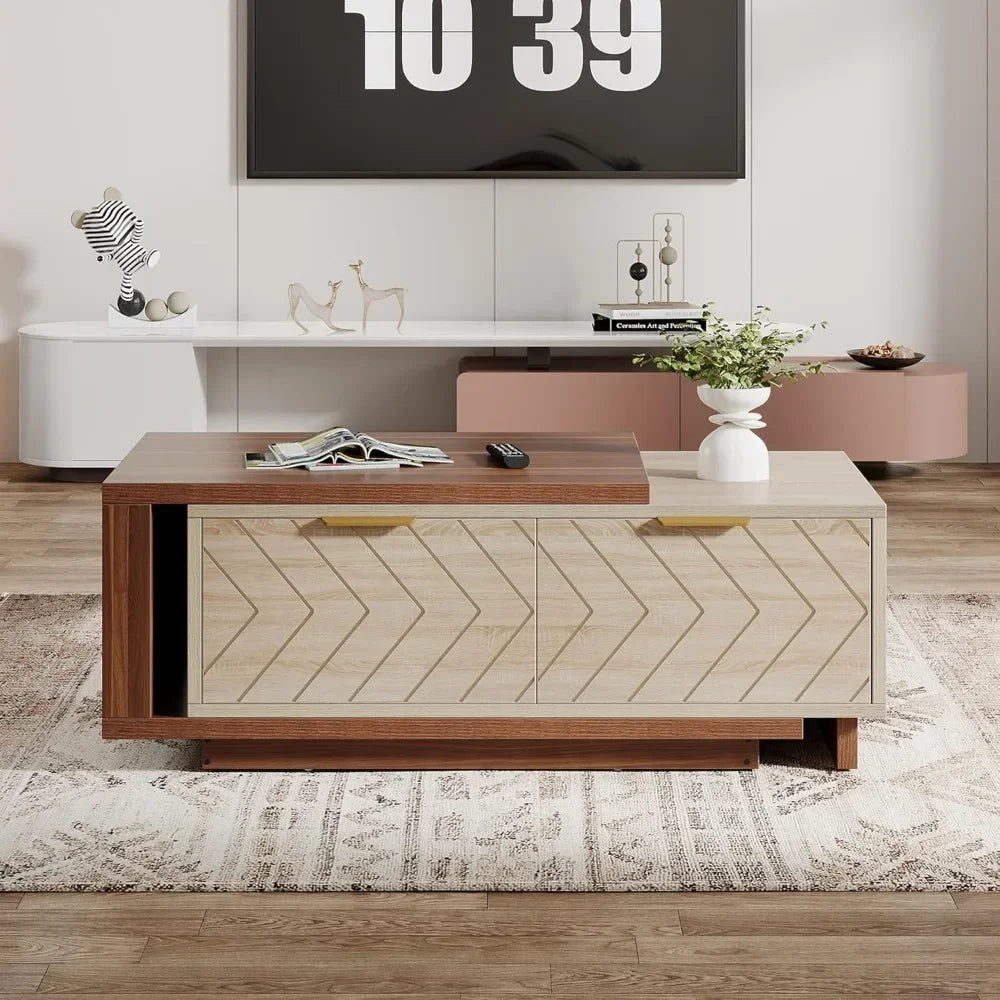 Urban Lift Extendable Wooden Hidden Storage Coffee Table
