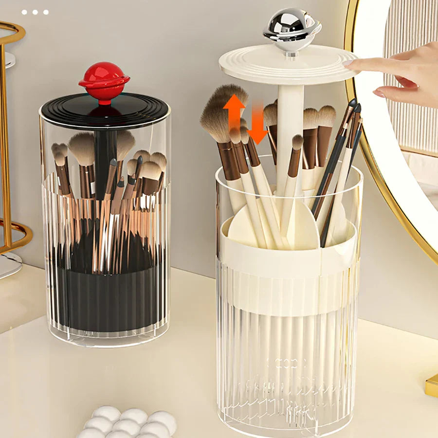 Auto Lift & Luxe Makeup Brush Organizer