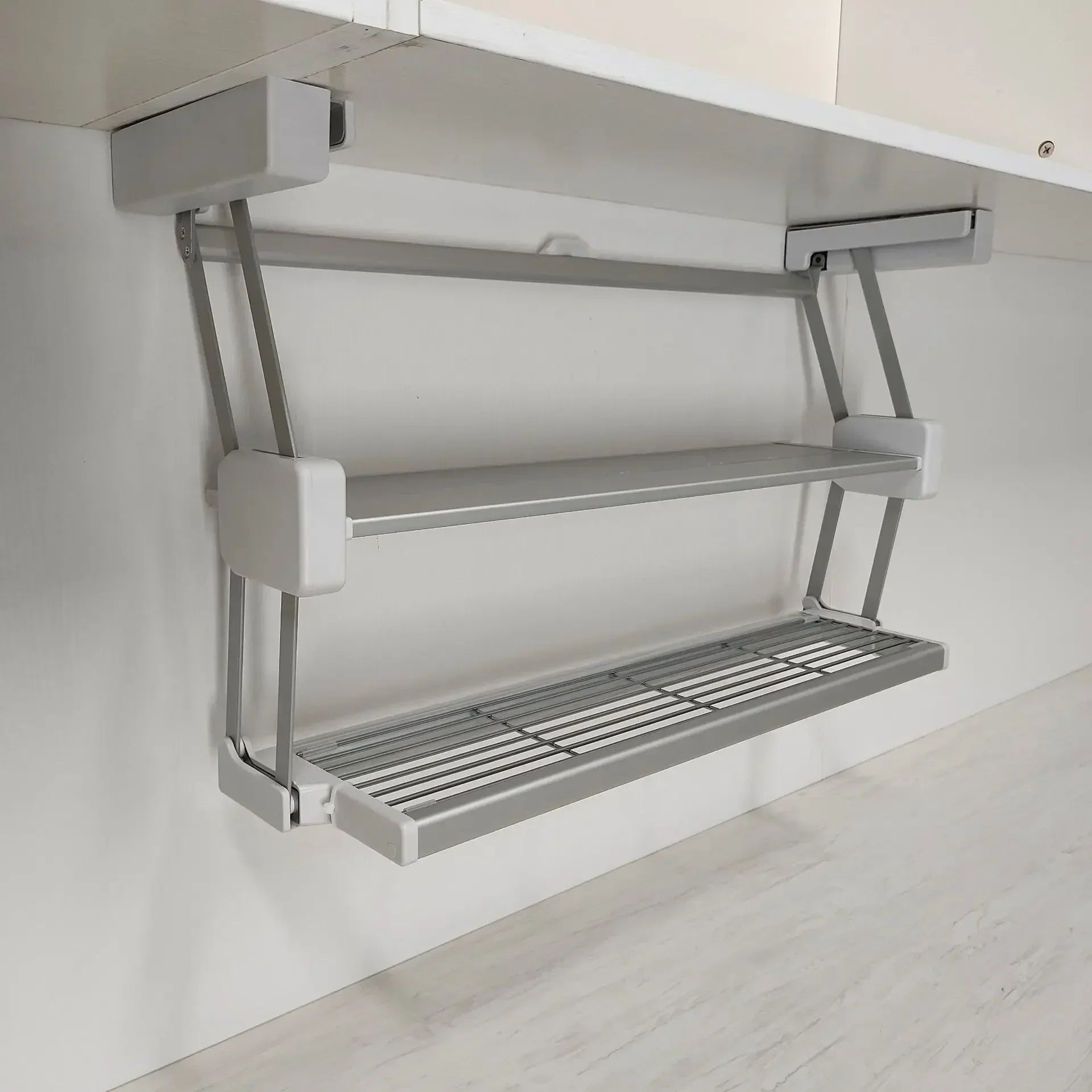 Retractable Hanging Kitchen Cabinet Storage Shelf Organizer System