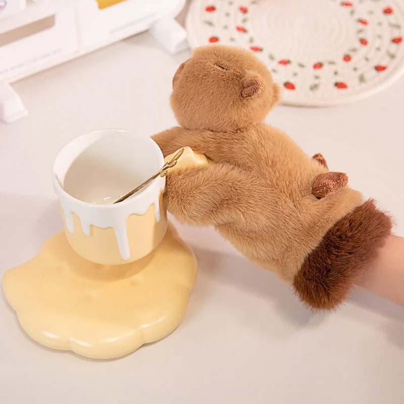 Cute Plush Cartoon Animals Soft Warm Gloves